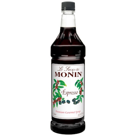 MONIN Monin Espresso Syrup 1 Liter Bottle, PK4 M-FR014F